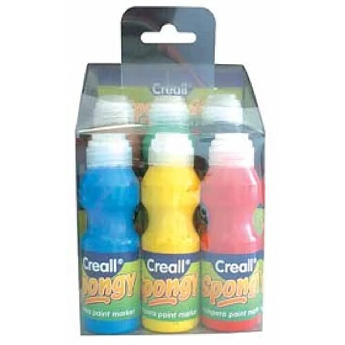 Graines Creatives 6 Peintures a l'éponge Creall Spongy