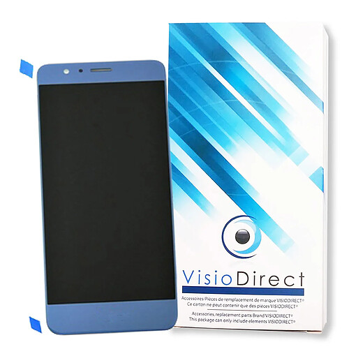 Visiodirect Ecran complet pour Huawei Honor 8 bleu téléphone portable vitre tactile + ecran LCD