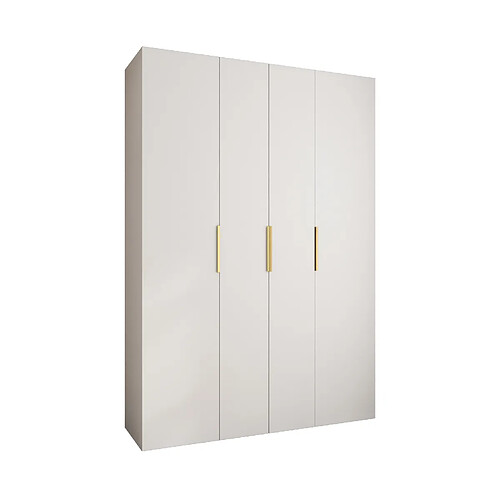 Abiks Meble Armoire à portes battantes Como 4 245,5/170/50 4 portes (blanc/doré)