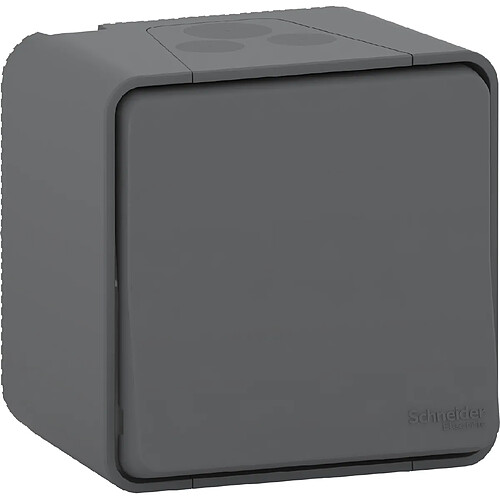 bouton poussoir - gris - saillie - schneider electric mur35026