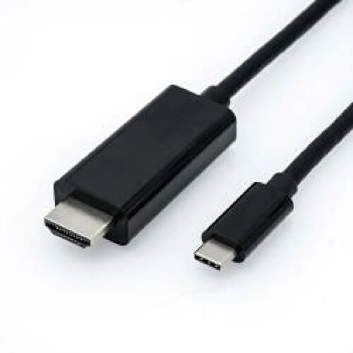 Fox Pathé Europa ROLINE 11.04.5840 câble vidéo et adaptateur 1 m USB C HDMI Noir (ROLINE Adaptercable USB C-HDMI. M/M. 1.0m)