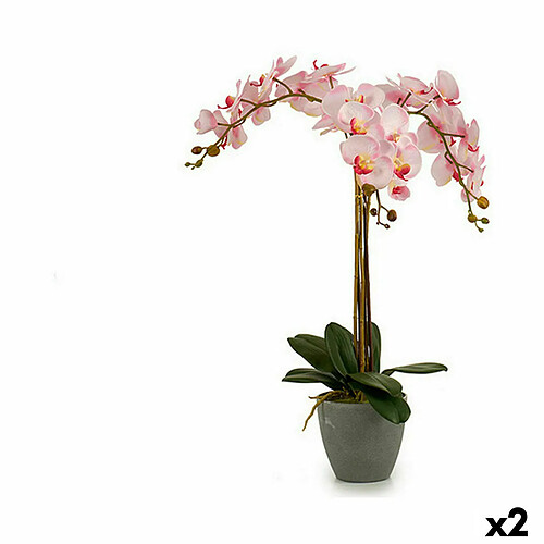 Ibergarden Plante décorative Orchidée Plastique 29 x 78 x 35 cm (2 Unités)