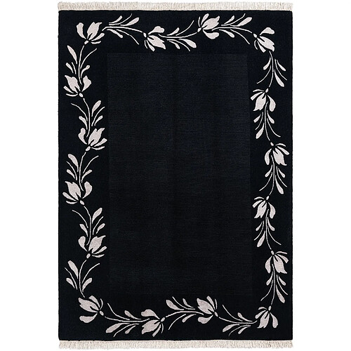 Vidal Tapis de laine 239x168 noir Darya