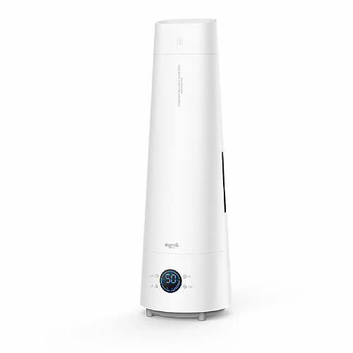 Deerma Humidificateur d'air 4 L, Design Vertical, Affichage LED, Système Intelligent, Blanc