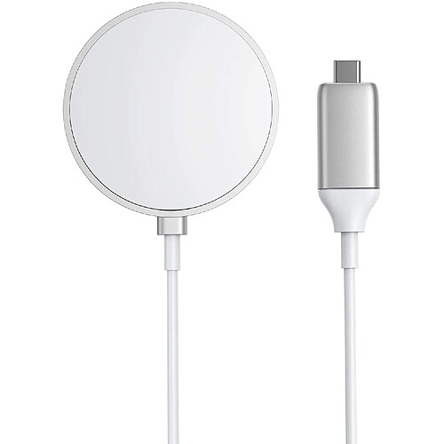 Chrono Chargeur Sans Fil Magnétique, Chargeur Sans Fil Anker avec Câble USB-C Intégré de 5 Pieds(Blanc)