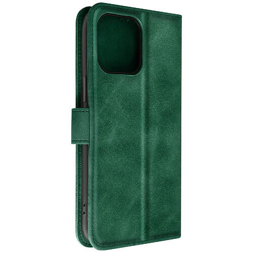 Avizar Étui pour iPhone 14 Pro Max Clapet Portefeuille Support Vidéo Soft-touh Vert