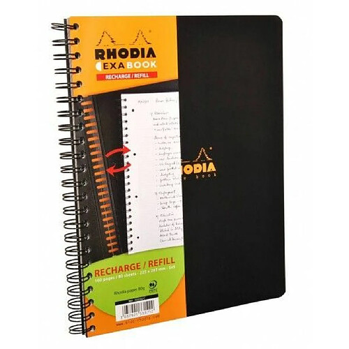 Rhodia 133146C Recharge A4 5 x 5 pour Exabook 160 pages Ligne