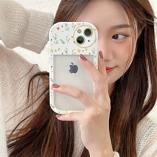 GUPBOO Étui pour iPhone11ProMax Petite coque de téléphone portable littéraire fleur brisée fraîche transparente et douce