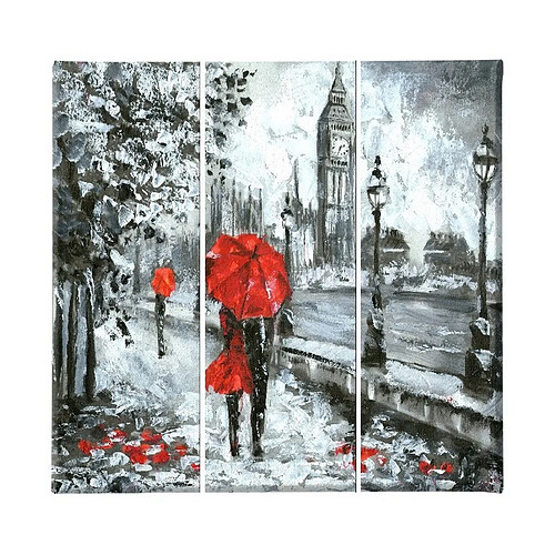 EPIKASA Impression sur Toile Londres, Rouge, Polyester, 69x3x50 cm