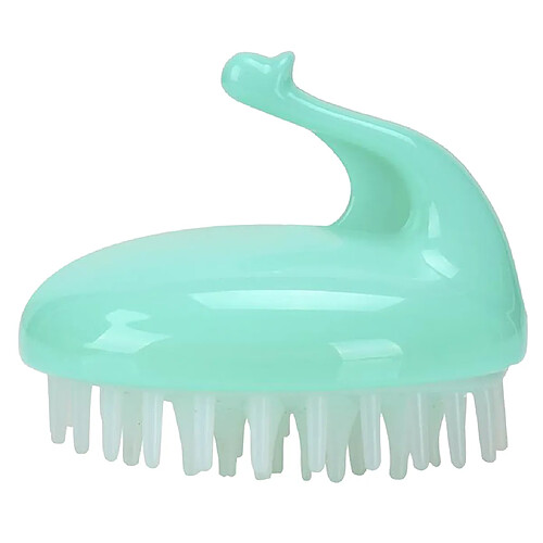 Silicone Shampooing Cuir Chevelu Douche Brosse Corps Lavage Cheveux Massage Masseur Vert