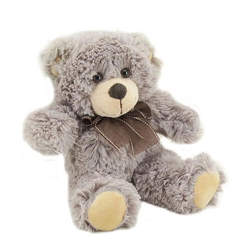 Aubry Gaspard Peluche ours en acrylique gris foncé 20 cm.