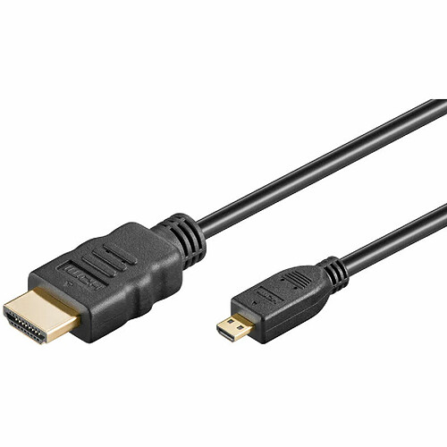 Câble HDMI 1.4 Ethernet Channel Coudé mâle/mâle Noir