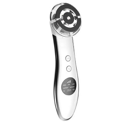 Chrono Instrument de beauté multifonctionnel pour le rajeunissement de la peau Instrument de massage du visage Machine de levage du visage Outil de soins de la peau Instrument de raffermissement de la peau anti-âge rechargeable(Blanc)