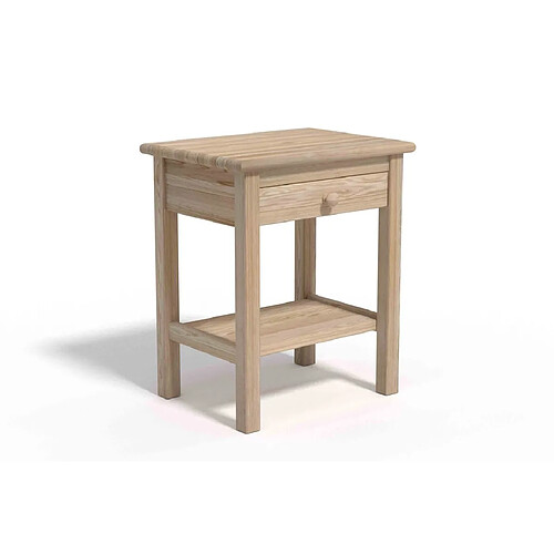 DECOPIN table de chevet 1 tiroir fidji - bois naturel