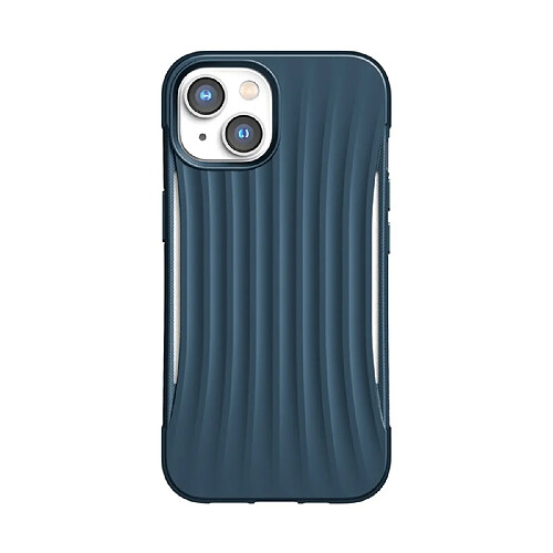 Raptic Coque pour iPhone 14 Clutch Shockproof 3M avec motif rayures Bleu