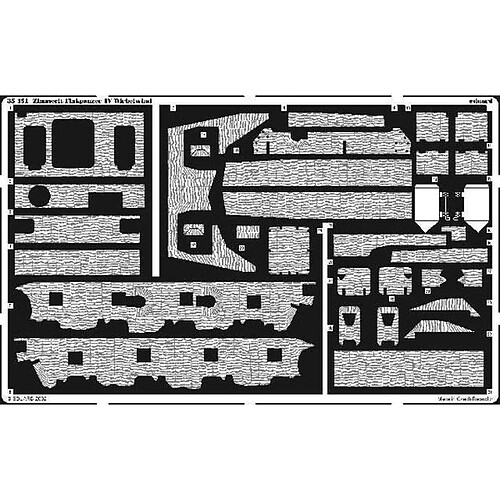 Zimmerit Flakpanzer IV Wirbelwind für Tamiya Bausatz- 1:35e - Eduard Accessories