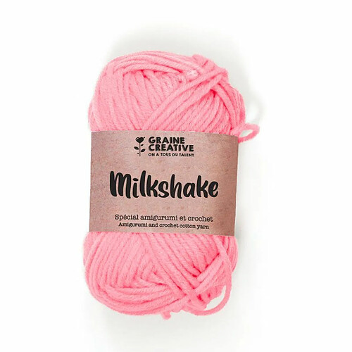 Graines Creatives Fil de coton spécial crochet et amigurumi 55 m - rose