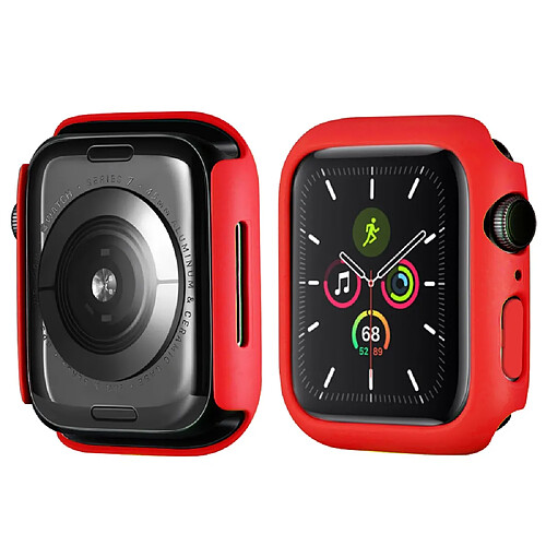 Coque en TPU caoutchouté, rouge pour votre Apple Watch Series 7 41mm