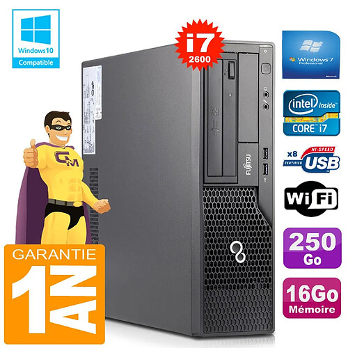 PC Fujitsu Esprimo E500 E85+ SFF Core I7-2600 RAM 16Go Disque 250 Go Wifi W7 · Occasion