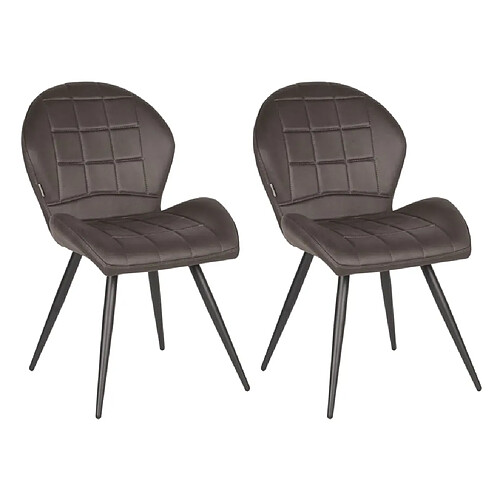 LABEL51 Chaises à manger lot de 2 Sil 51x64x87 cm anthracite