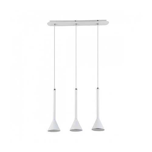 Luminaire Center Suspension moderne Anela WH blanc 3 ampoules