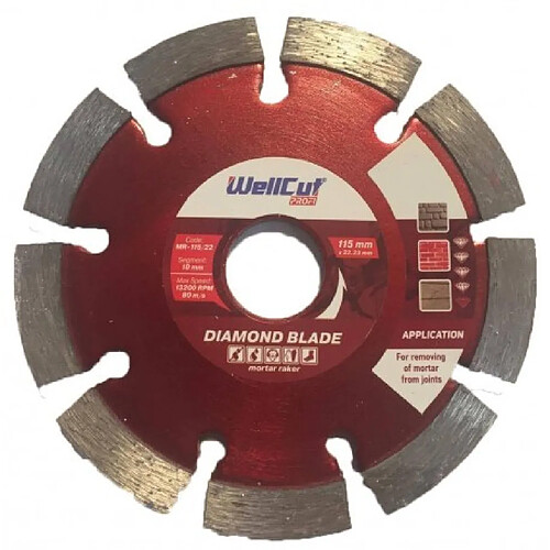 Disque WellCut PROFI DIAMANT MORTAR RAKER - Taille - Ø 115 x 22.23mm