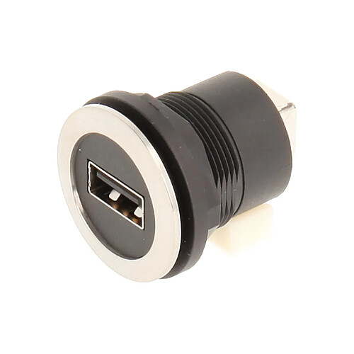 Schlegel 23.001.559 Prise USB en acier inoxydable avec avant, 1 x USB type A femelle et arrière, 1 x femelle USB type B, métallique