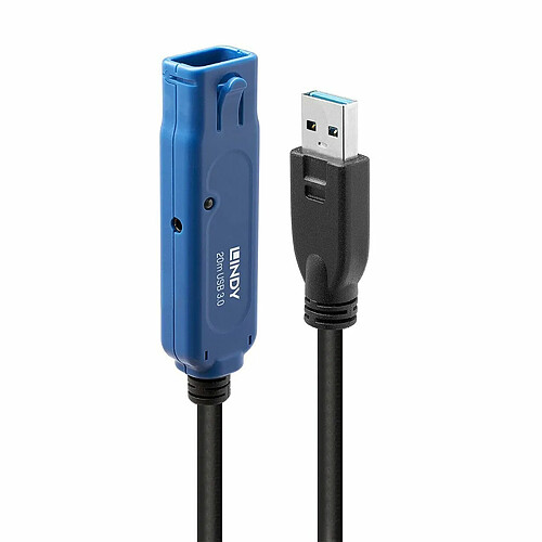 Câble USB 3.0 LINDY Noir 20 m