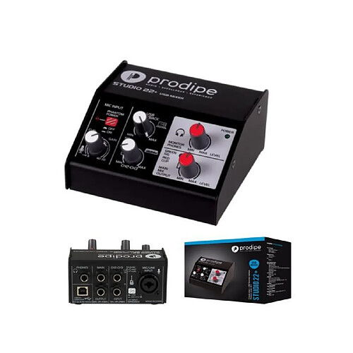 Prodipe Interface audio Musicien USB Studio 22 - 2-in (1 x combo) /2-out