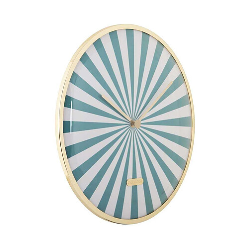 Karlsson Horloge en métal Candy Swirl Dome turquoise.