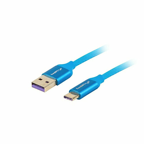 Câble USB A vers USB C Lanberg CA-USBO-21CU-0005-BL Bleu 50 cm 0,5 m