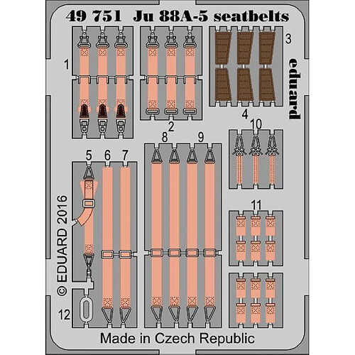 Ju 88A-5 seatbelts for ICM - 1:48e - Eduard Accessories