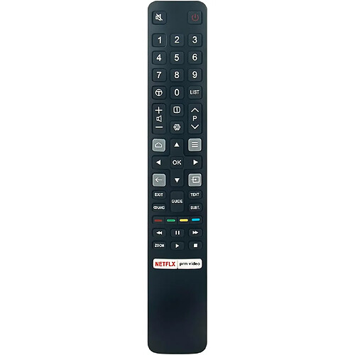 SANAG Telecommande De Rechange Rc802Nu Yui1 Pour Tv Tcl 4K 32Es570F 32S5200 32S5400A 32S5400Af 32S5400Afk 32S5400Ak 32S6200 40S5200 40S5400A 40S5400A 6200 43C635 43P635 43P638 43P735 50C635