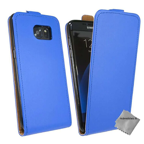 Htdmobiles Housse etui PU cuir fine pour Samsung G935 Galaxy S7 Edge + film ecran - BLEU