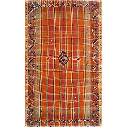 Vidal Tapis de laine 252x154 orange Jajim