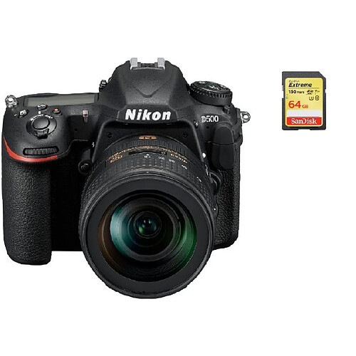 NIKON D500 KIT AF-S 16-80MM F2.8-4E ED VR + 64GB SD card