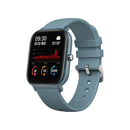 Chrono Montre Connectée pour téléphones Android compatibles iPhone Samsung, montres de sport de santé pour hommes, femmes, suivi d'activité GPS avec moniteur de fréquence cardiaque, cadran de montre et bracelet remplaçables(Bleu)