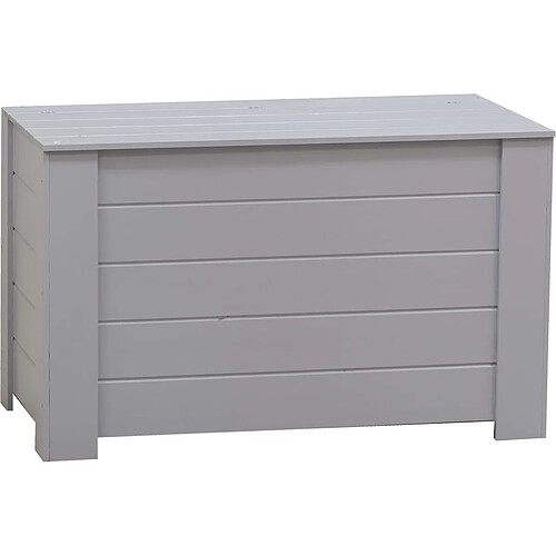 Pinus Coffre de rangement en pin 77 x 40 x 50 cm gris.