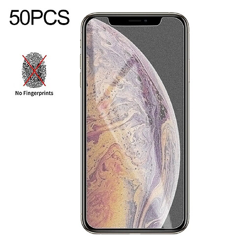 Wewoo Film de verre trempé de givré mat de 50 PCS pour iPhone XS Max / iPhone 11 Pro Maxsans emballage de vente au détail