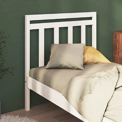 vidaXL Tête de lit Blanc 106x4x100 cm Bois massif de pin