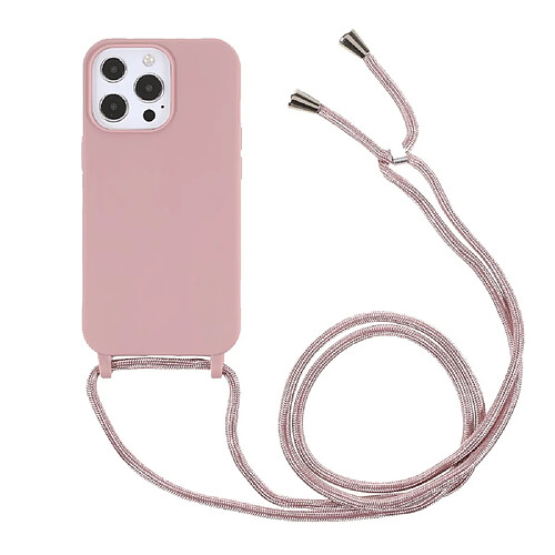 Coque en TPU avec cordon réglable rose foncé pour votre Apple iPhone 13 Pro Max 6.7 pouces