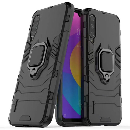 Wewoo Coque Rigide PC + TPU Housse de protection antichoc avec support d'anneau magnétique pour Xiaomi Mi CC9 / A3 Lite Noir