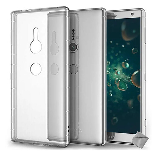 Htdmobiles Coque silicone gel fine pour Sony Xperia XZ2 + film ecran - TPU TRANSPARENT