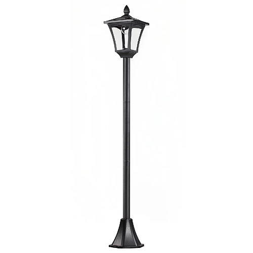 Homcom Luminaire extérieur solaire lampadaire lanterne classique LED 40 Lm dim. 18L x 18l x 160H cm noir