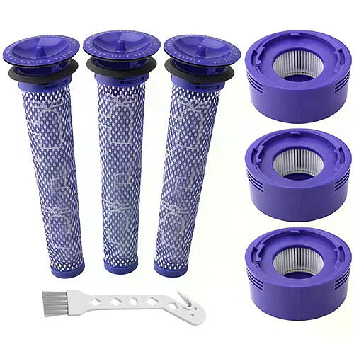 7 Aspirateur Filtre Kit De Remplacement pour Dyson V6 V8 V7 Aspirateur 3 HEPA Colonne Filtre 3 Pré Filtre 1 Brosse De Nettoyage Rep