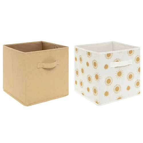 Lot de 2 bacs de rangement enfant Soleil - Atmosphera for kids