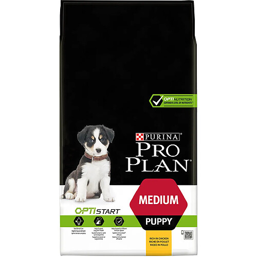 Proplan PRO PLAN Optistart Croquettes - Riche en poulet - Pour chiots de taille moyenne - 12 kg