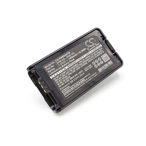 vhbw Batterie compatible avec Kenwood TK-3148, TK-3360M radio talkie-walkie (1400mAh, 7,4V, Li-ion)