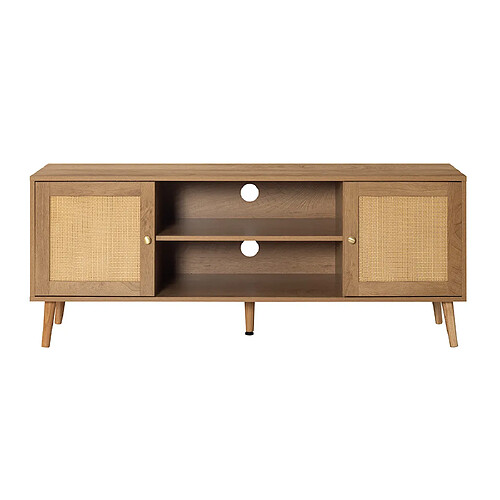 Bestmobilier Goto - meuble tv - bois - 140 cm