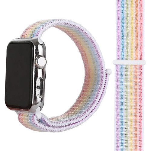 Wewoo Bracelet de montre en nylon Magic Paste pour Apple Watch séries 3, 2 et 1, 42 mm (Couleur)